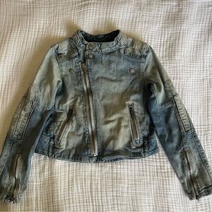 Girls Ralph Lauren Asymmetrical Military Jean Jacket